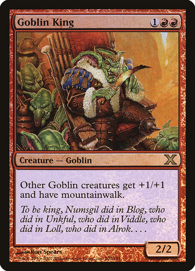 Goblin King (Premium Foil) [Tenth Edition] | Rook's Games and More