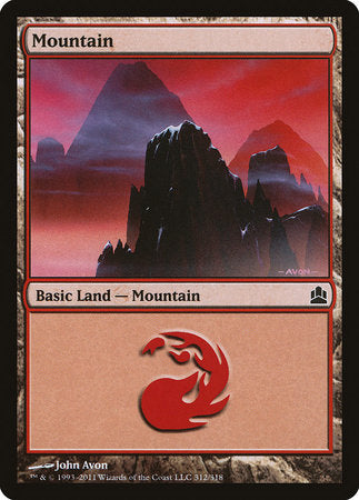 Mountain (312) [Commander 2011] | Rook's Games and More