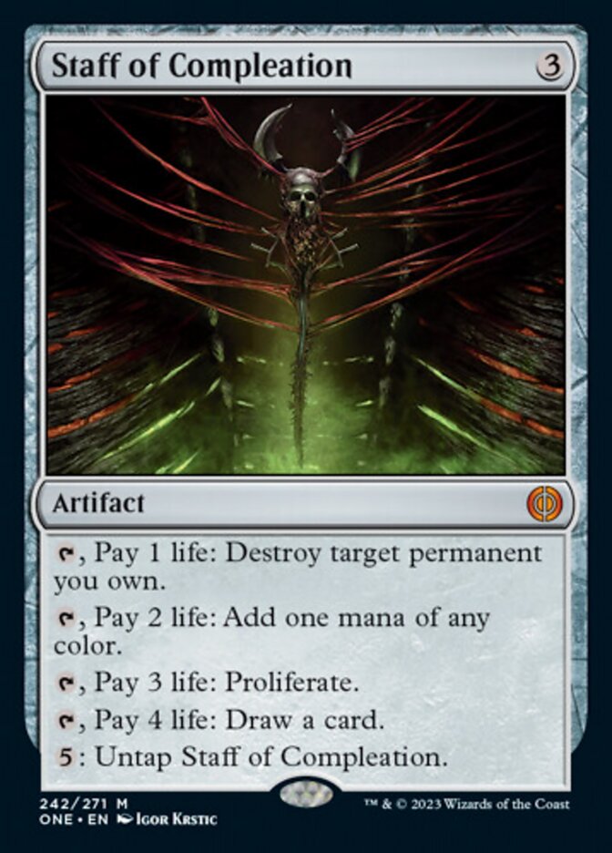 Staff of Compleation [Phyrexia: All Will Be One] | Rook's Games and More