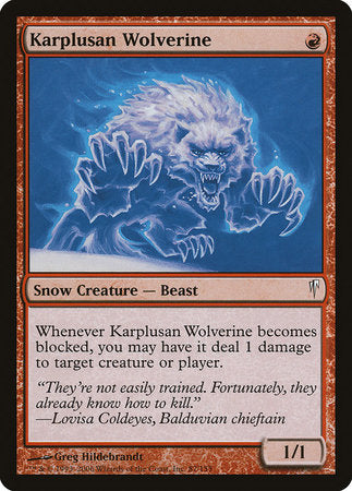 Karplusan Wolverine [Coldsnap] | Rook's Games and More