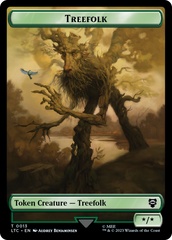 Beast // Treefolk Double Sided Token [The Lord of the Rings: Tales of Middle-Earth Commander Tokens] | Rook's Games and More