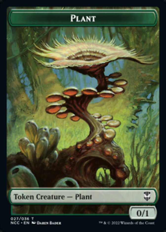 Plant // Beast Double-sided Token [Streets of New Capenna Commander Tokens] | Rook's Games and More