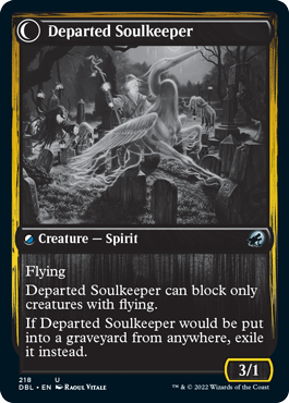 Devoted Grafkeeper // Departed Soulkeeper [Innistrad: Double Feature] | Rook's Games and More