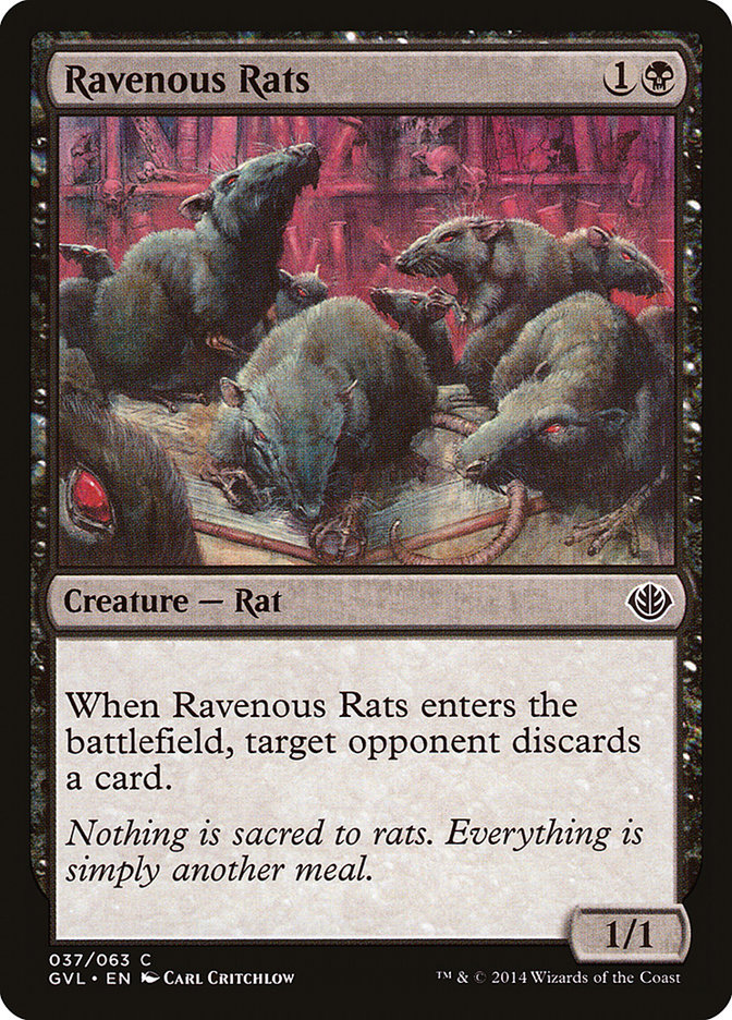 Ravenous Rats (Garruk vs. Liliana) [Duel Decks Anthology] | Rook's Games and More