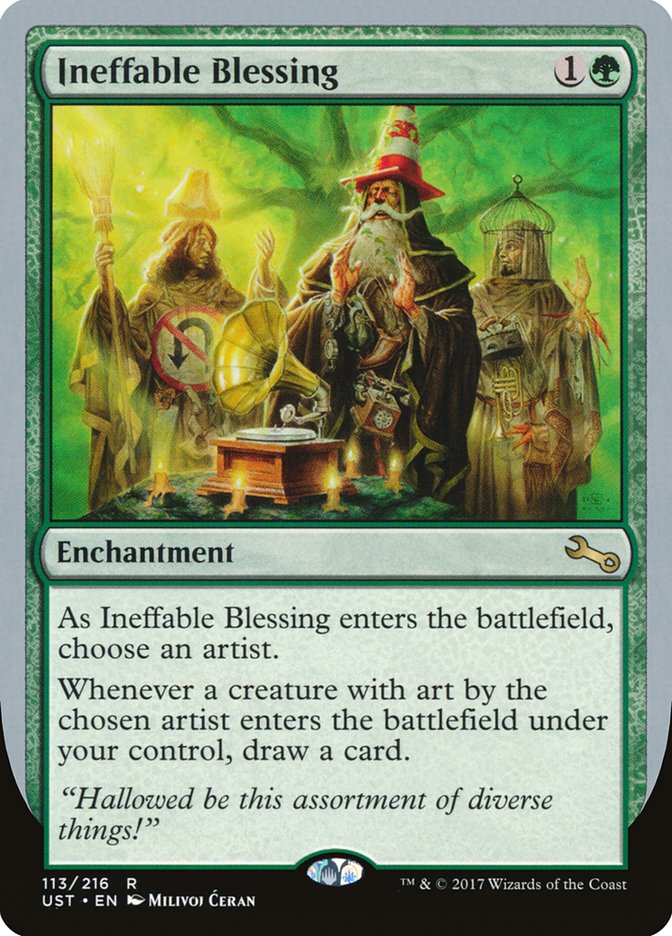 Ineffable Blessing ("choose an artist") [Unstable] | Rook's Games and More