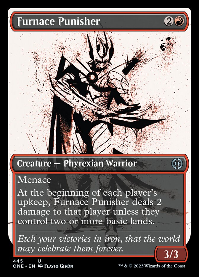 Furnace Punisher (Showcase Ichor Step-and-Compleat Foil) [Phyrexia: All Will Be One] | Rook's Games and More