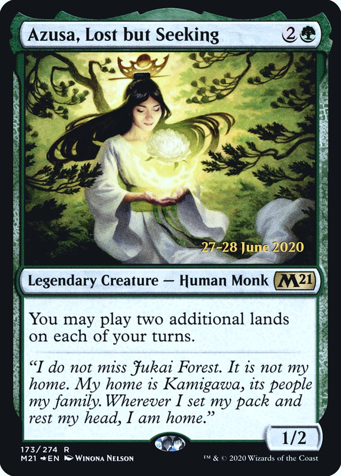 Azusa, Lost but Seeking  [Core Set 2021 Prerelease Promos] | Rook's Games and More