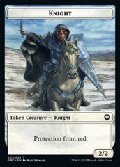 Zombie Knight // Knight Double-sided Token [Dominaria United Commander Tokens] | Rook's Games and More