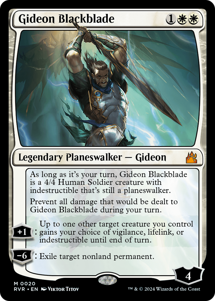 Gideon Blackblade [Ravnica Remastered] | Rook's Games and More