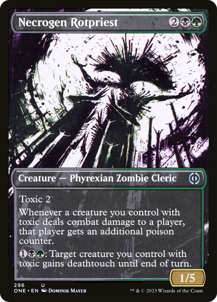 Necrogen Rotpriest (Borderless Ichor) [Phyrexia: All Will Be One] | Rook's Games and More