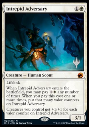 Intrepid Adversary (Promo Pack) [Innistrad: Midnight Hunt Promos] | Rook's Games and More