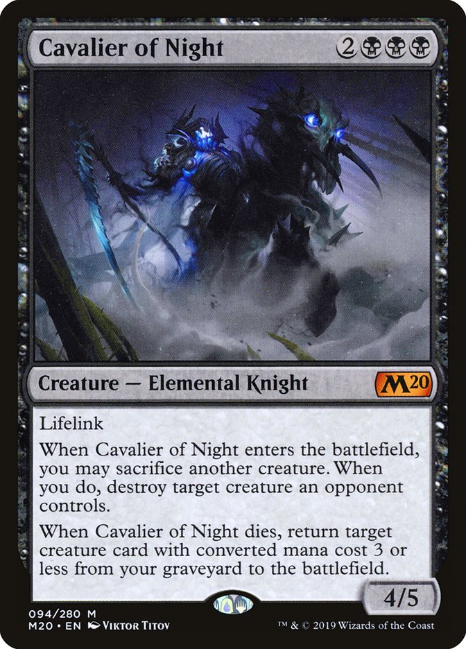 Cavalier of Night [Core Set 2020] | Rook's Games and More