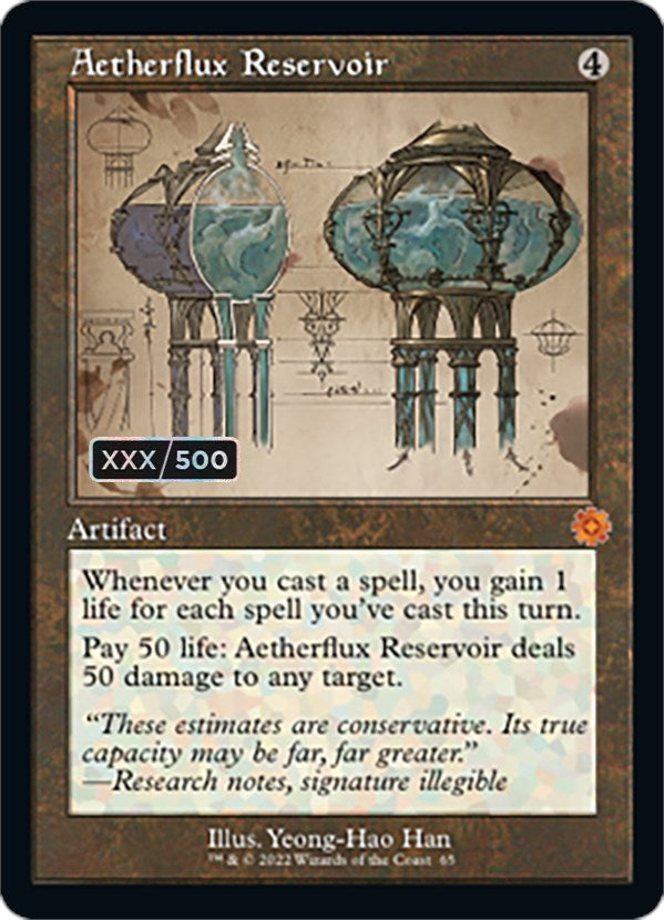 Aetherflux Reservoir (Retro Schematic) (Serial Numbered) [The Brothers' War Retro Artifacts] | Rook's Games and More