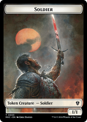 Construct // Soldier Double-Sided Token [Murders at Karlov Manor Commander Tokens] | Rook's Games and More