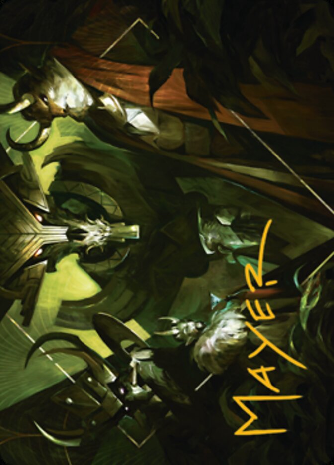 Meeting of the Five Art Card (Gold-Stamped Signature) [Streets of New Capenna Art Series] | Rook's Games and More