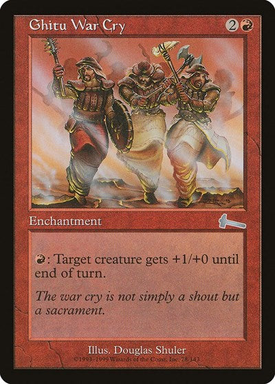 Ghitu War Cry [Urza's Legacy] | Rook's Games and More
