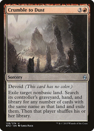 Crumble to Dust [Battle for Zendikar] | Rook's Games and More
