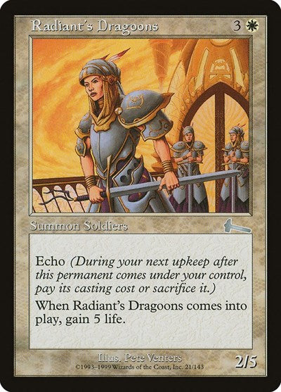 Radiant's Dragoons [Urza's Legacy] | Rook's Games and More