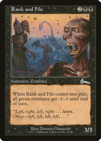 Rank and File [Urza's Legacy] | Rook's Games and More