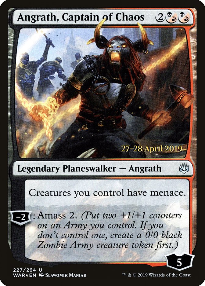 Angrath, Captain of Chaos  [War of the Spark Prerelease Promos] | Rook's Games and More