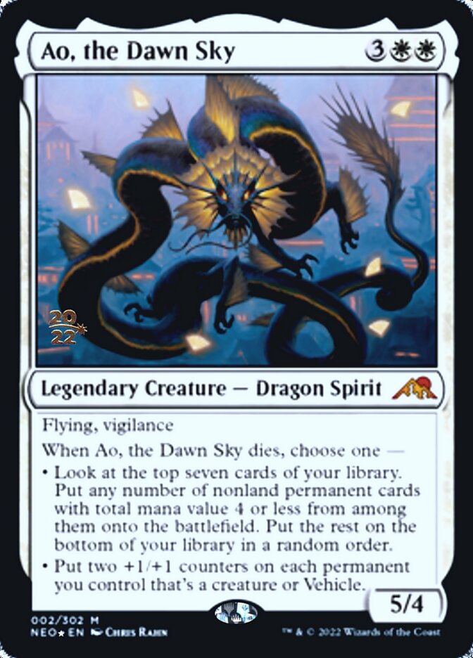 Ao, the Dawn Sky [Kamigawa: Neon Dynasty Prerelease Promos] | Rook's Games and More
