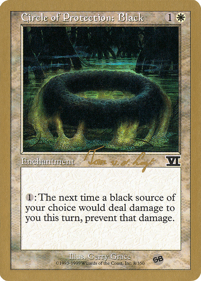 Circle of Protection: Black (Tom van de Logt) (SB) [World Championship Decks 2000] | Rook's Games and More