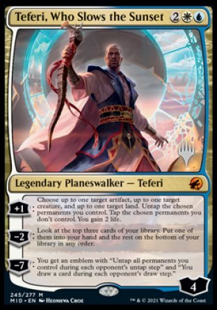 Teferi, Who Slows the Sunset (Promo Pack) [Innistrad: Midnight Hunt Promos] | Rook's Games and More