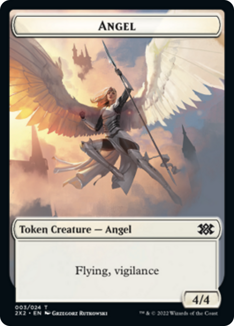 Elemental // Angel Double-sided Token [Double Masters 2022 Tokens] | Rook's Games and More