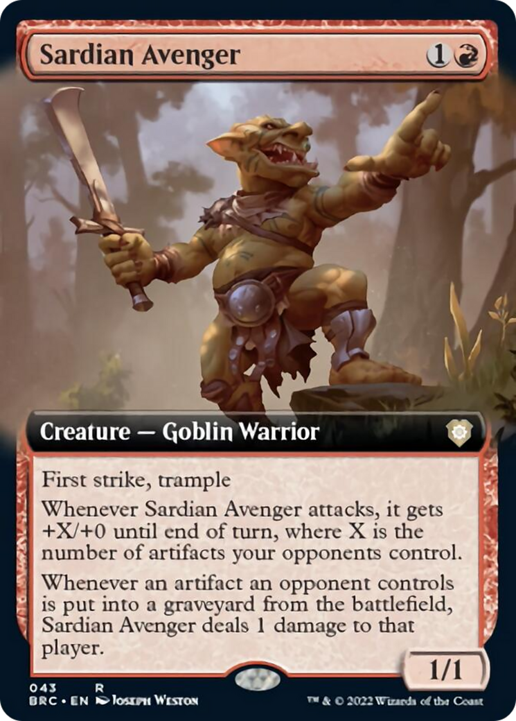 Sardian Avenger (Extended Art) [The Brothers' War Commander] | Rook's Games and More