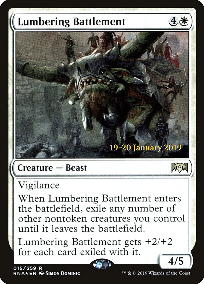 Lumbering Battlement [Ravnica Allegiance Prerelease Promos] | Rook's Games and More