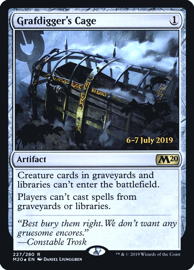 Grafdigger's Cage  [Core Set 2020 Prerelease Promos] | Rook's Games and More