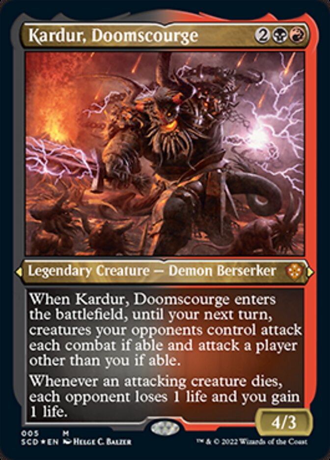 Kardur, Doomscourge (Foil Etched) [Starter Commander Decks] | Rook's Games and More