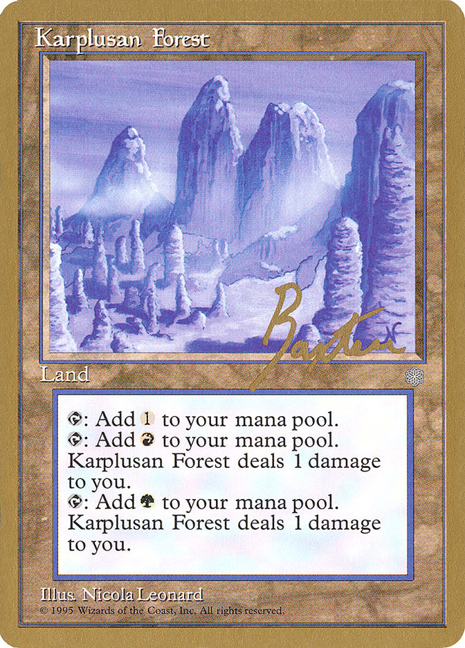 Karplusan Forest (George Baxter) [Pro Tour Collector Set] | Rook's Games and More