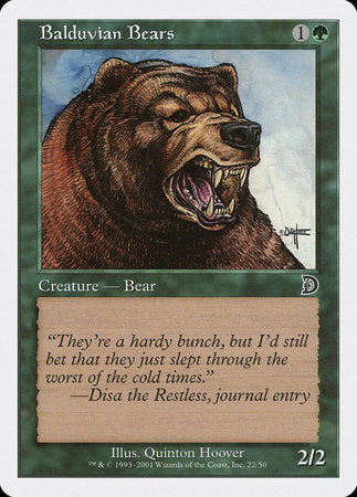 Balduvian Bears [Deckmasters] | Rook's Games and More