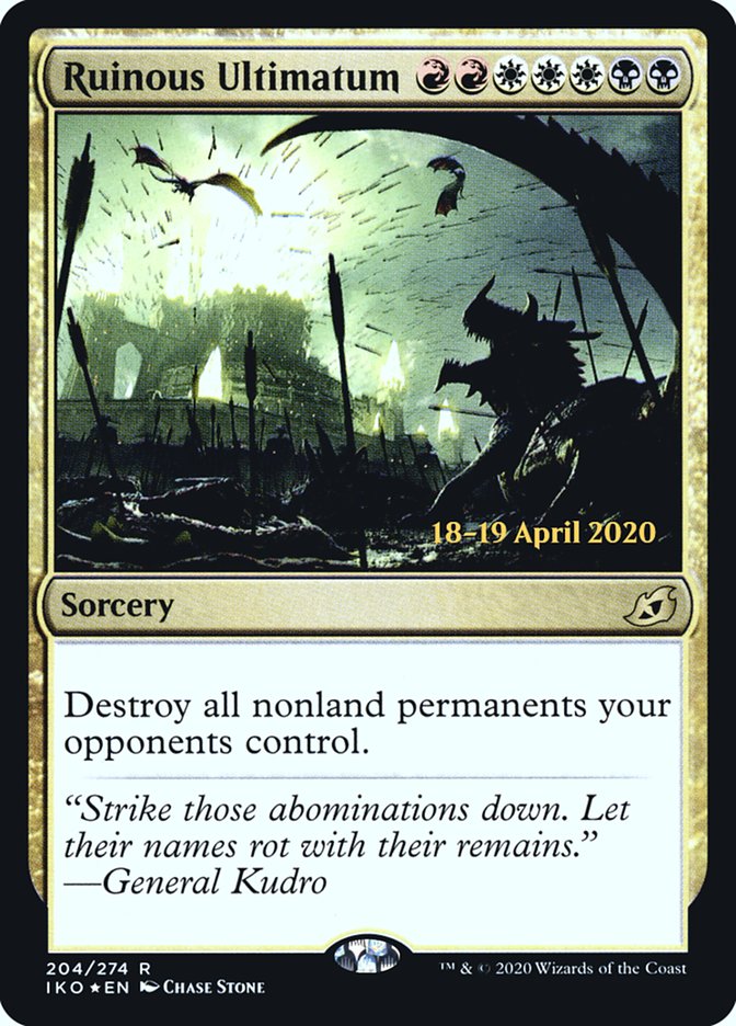 Ruinous Ultimatum  [Ikoria: Lair of Behemoths Prerelease Promos] | Rook's Games and More