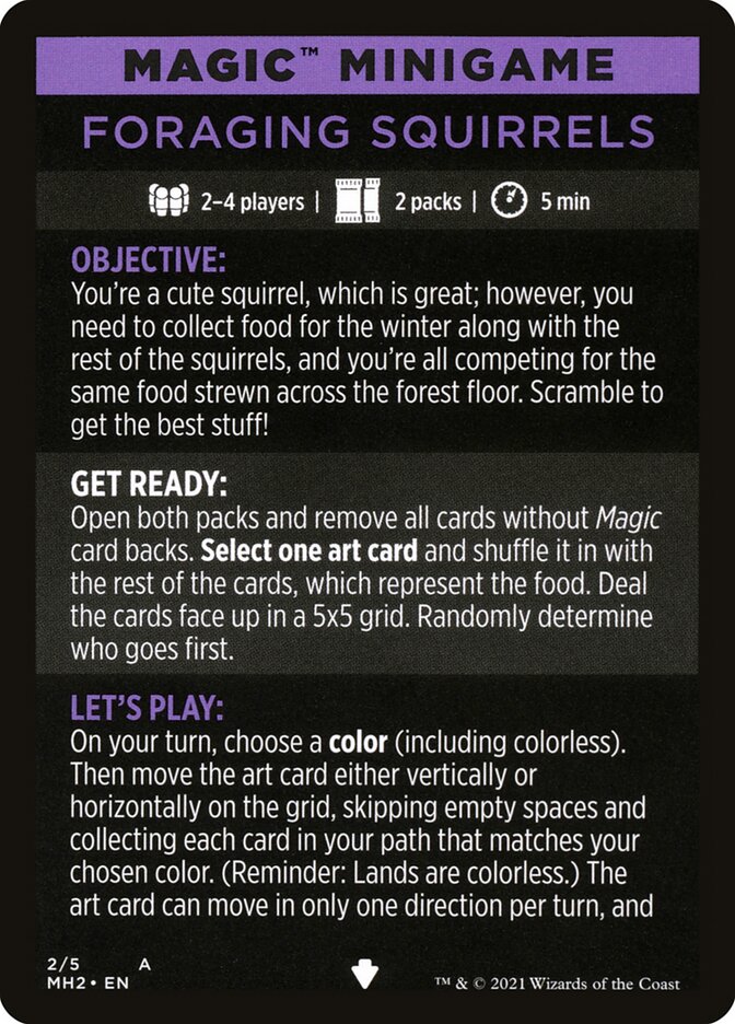 Foraging Squirrels (Magic Minigame) [Modern Horizons 2 Minigame] | Rook's Games and More