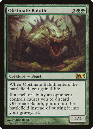 Obstinate Baloth [Magic 2011] | Rook's Games and More