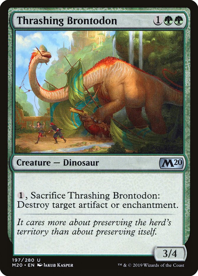 Thrashing Brontodon [Core Set 2020] | Rook's Games and More