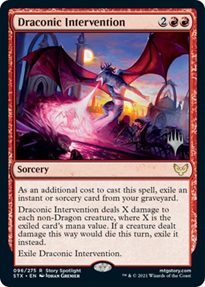 Draconic Intervention (Promo Pack) [Strixhaven: School of Mages Promos] | Rook's Games and More