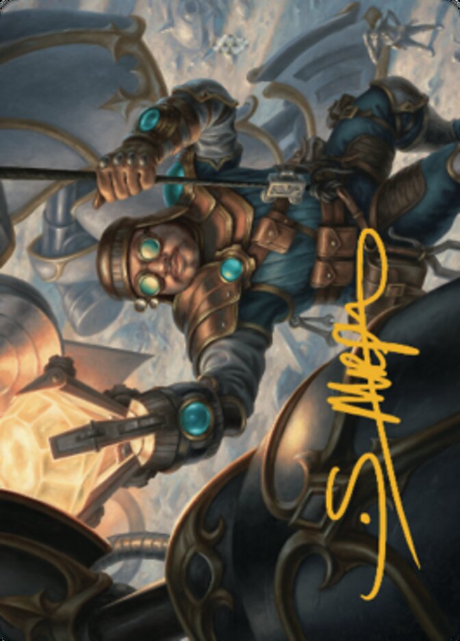 Powerstone Engineer Art Card (Gold-Stamped Signature) [The Brothers' War Art Series] | Rook's Games and More