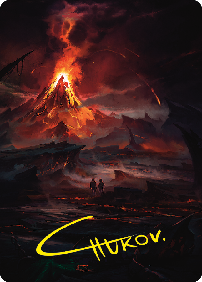 Valley of Gorgoroth Art Card (Gold-Stamped Signature) [The Lord of the Rings: Tales of Middle-earth Art Series] | Rook's Games and More