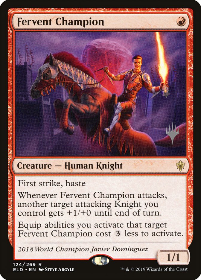 Fervent Champion (Promo Pack) [Throne of Eldraine Promos] | Rook's Games and More