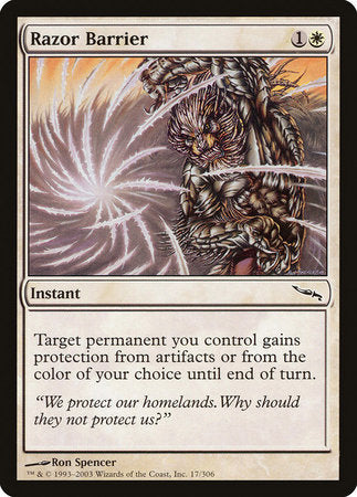 Razor Barrier [Mirrodin] | Rook's Games and More
