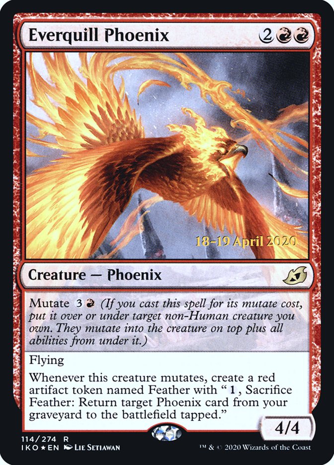 Everquill Phoenix  [Ikoria: Lair of Behemoths Prerelease Promos] | Rook's Games and More