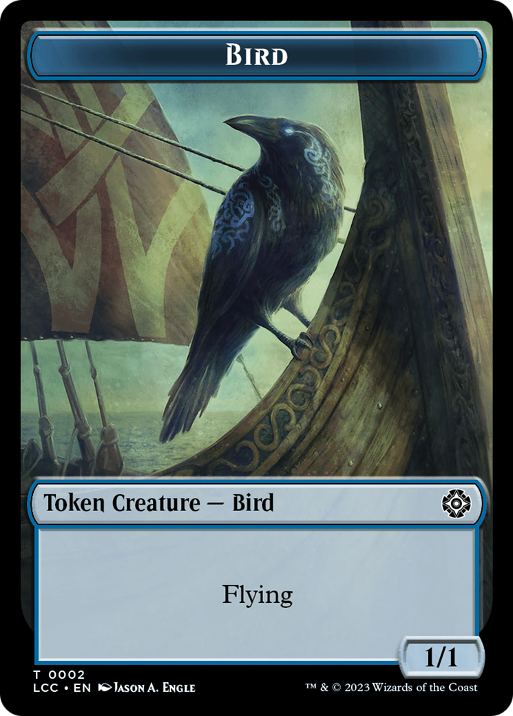 Bird // Merfolk (0003) Double-Sided Token [The Lost Caverns of Ixalan Commander Tokens] | Rook's Games and More