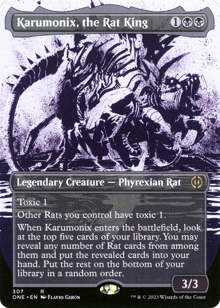 Karumonix, the Rat King (Borderless Ichor) [Phyrexia: All Will Be One] | Rook's Games and More