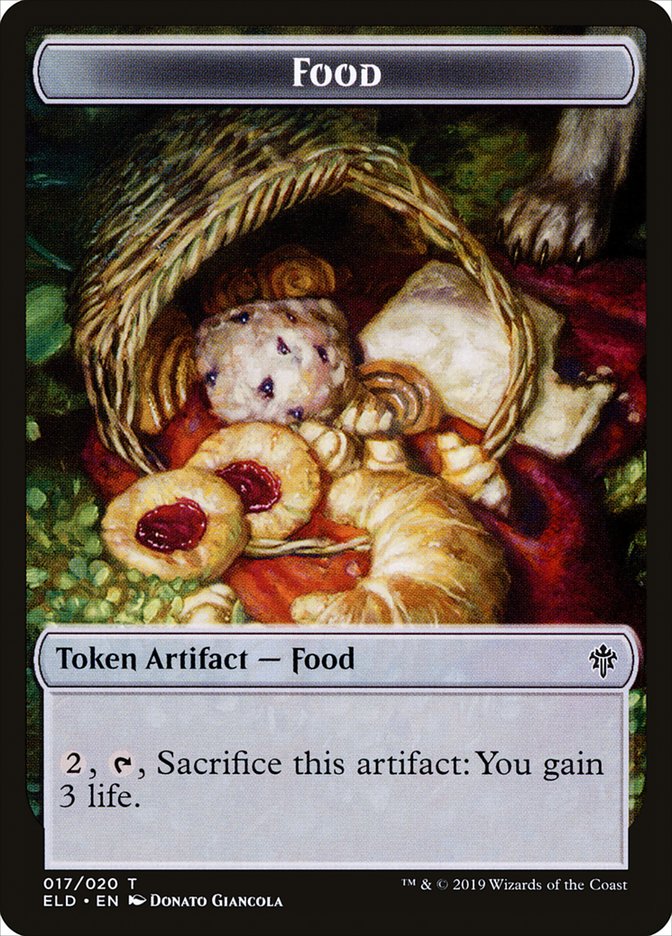 Food (017/020) [Throne of Eldraine Tokens] | Rook's Games and More