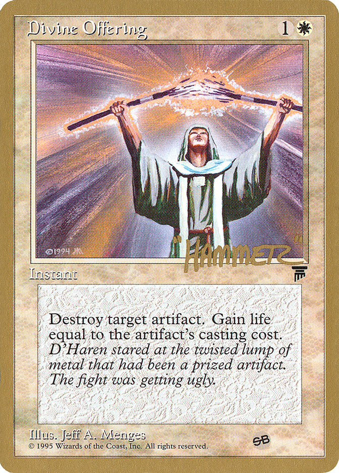 Divine Offering (Shawn "Hammer" Regnier) (SB) [Pro Tour Collector Set] | Rook's Games and More