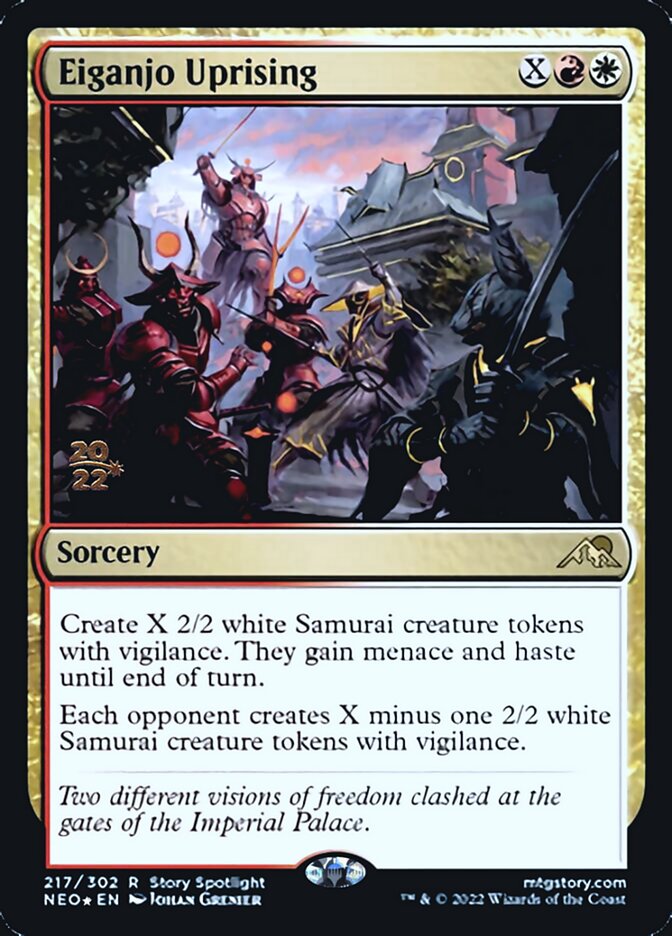Eiganjo Uprising [Kamigawa: Neon Dynasty Prerelease Promos] | Rook's Games and More