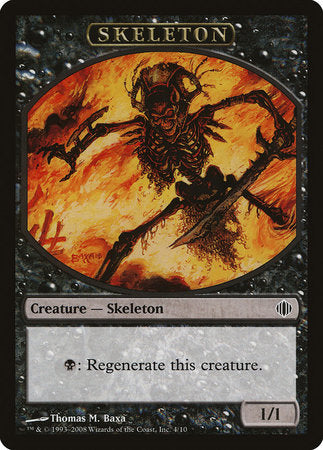 Skeleton Token [Shards of Alara Tokens] | Rook's Games and More